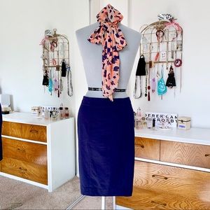 Navy Blue Gap Pencil Skirt